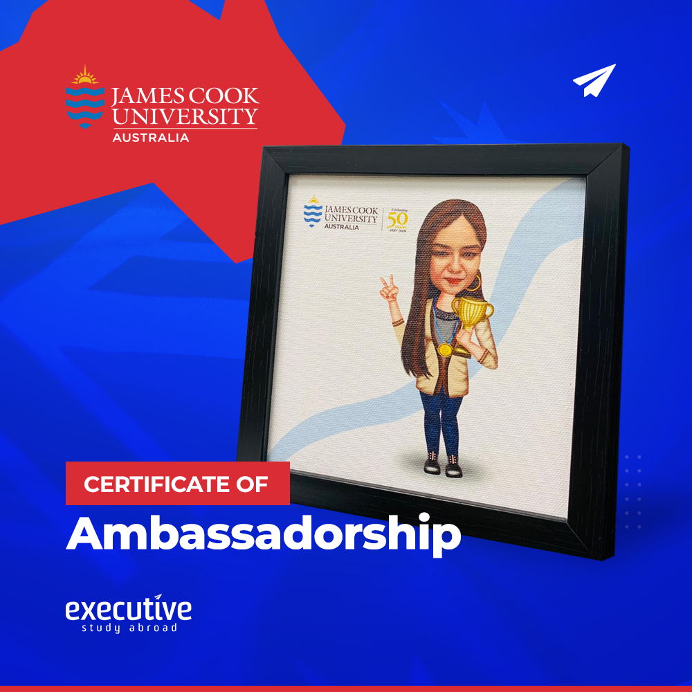 Ms. Farah Reza has been awarded with Certificate of Ambassadorship, 2020 by James Cook University.