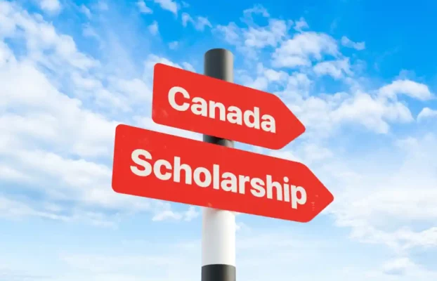 road sign showing canada scholarship