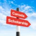 road sign showing canada scholarship