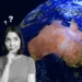 woman thinking of study in australia requirements with a globe behind her showing the map of australia